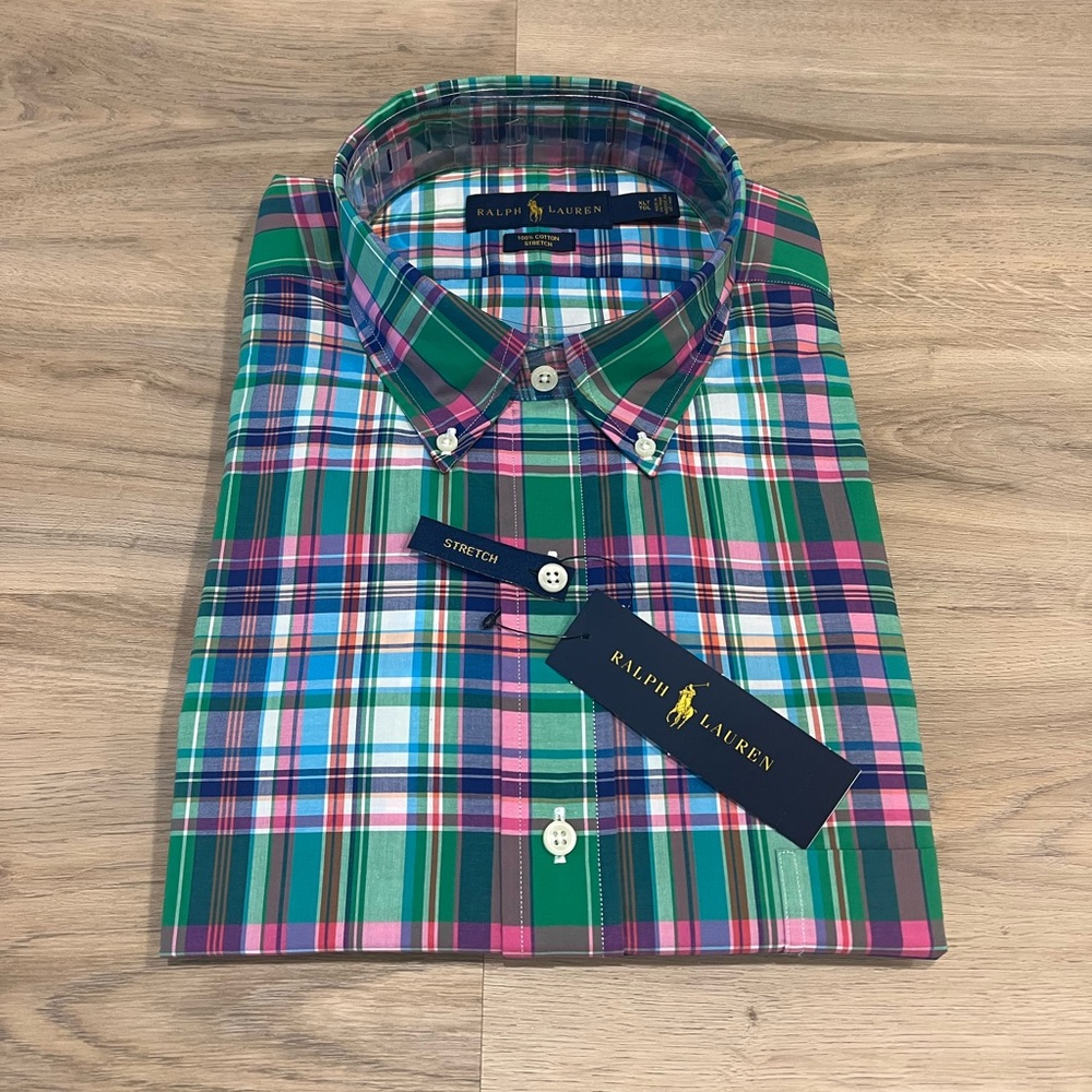 Men's Multicolor Plaid Button Down Shirt